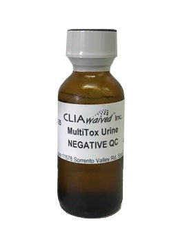 CLIAWAIVED MultiTox Control Urine Negative Level 25 mL - ULTITOX-NC-25