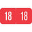 Tabbies Pre-Printed Label Chart Tab 18|18 Red 3/4 X 1-1/2 Inch - 94618