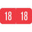 Tabbies - Pre-Printed Label Chart Tab Red 18|18 Numeric 3/4 X 1-1/2 Inch - 94618