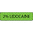 Precision Dynamics MedVision Pre-Printed Label Anesthesia Label 2% LIDOCAINE Fluorescent Green 5/16 X 1-1/4 Inch - V01FG1449