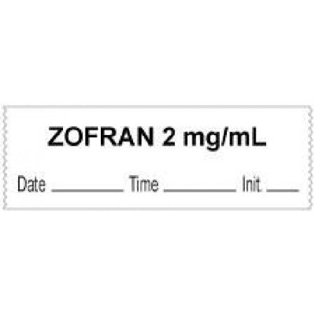 Precision Dynamics Pre-Printed Label Anesthesia Label ZOFRAN 2 mg/mL/Date___Time___Init.___ White 1/2 X 500 Inch - 59727047