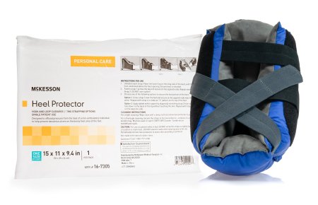 McKesson McKesson Heel Protector One Size Fits Most Black / Blue - 16-7305