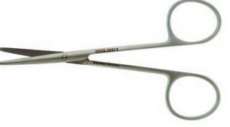 BR Surgical Super Cut Scissors Metzenbaum 7 Inch Length Curved Blunt / Blunt - BR08-28318SC