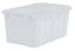 Market Lab - Tote with Lid Clear HDPE 12.6 X 17 X 26.9 Inch - 0926-SC