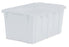 Market Lab - Tote with Lid Clear HDPE 12.6 X 17 X 26.9 Inch - 0926-SC