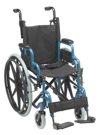 Drive Medical Wallaby Wheelchair Desk Length Arm Flip Back, Padded Arm Style 14 Inch Seat Width - WB1400-2GJB