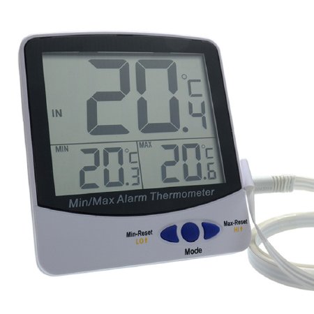 Thermco Products Inc Digital Thermometer -50° to 70°C Wall / Door Mount Battery Operated - ACC895WDIG