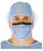 PremierPro - Surgical Mask with Eye Shield Anti-fog Foam Pleated Tie Closure One Size Fits Most Light Blue NonSterile ASTM Level 3 Adult - 2481