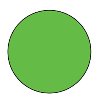 Health Care Logistics Indeed Blank Label Multipurpose Label Without Legend Green 3/4 Inch Diameter - 2552