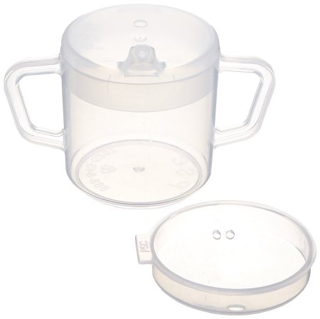 Sammons Preston - Spillproof Drinking Cup 8 oz. Clear Plastic Reusable - '1453