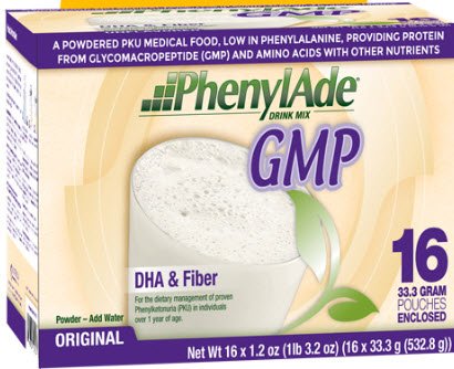 Nutricia North America PhenylAde GMP PKU Oral Supplement Original Flavor 33.3 Gram Individual Packet Powder - 114116