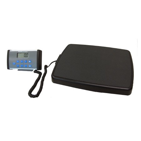 Health O Meter - Floor Scale Digital LCD Display 500 lbs. / 220 kg Capacity Black / Gray AC Adapter / Battery Operated - 498KLAD