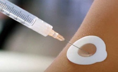 AvKare Inc Inject-Safe Adhesive Barrier Strip 1-3/8 Inch Diameter Film / Foam Round White Sterile - 8-6432700001-9