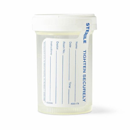 Click-N-Close - Specimen Container for Pneumatic Tube Systems 90 mL (3 oz.) Screw Cap Patient Information Sterile Fluid Path - DYND30362