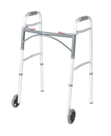 McKesson McKesson Folding Walker Aluminum Frame 350 lbs. Weight Capacity 32 to 39 Inch Height - 146-10210-4