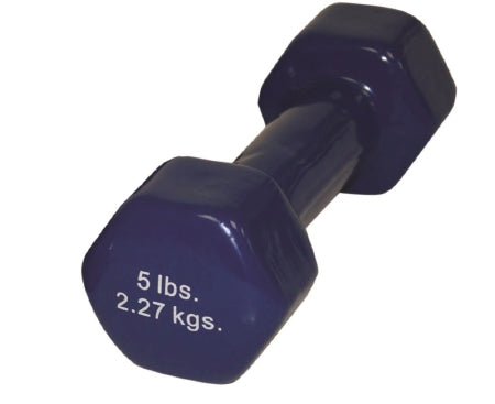 CanDo - Dumbbell Hexagon Heads 5 lbs. - 10-0554-1