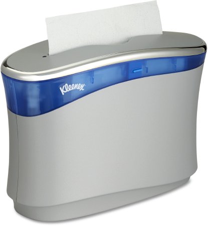 Kimberly Clark Kleenex Reveal Paper Towel Dispenser Gray ABS Plastic Manual Pull 150 Count Countertop - 51904