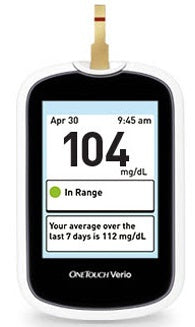 LifeScan OneTouch Veriosys Blood Glucose Meter 5 Seconds Stores Up To 500 Results - 353885008716