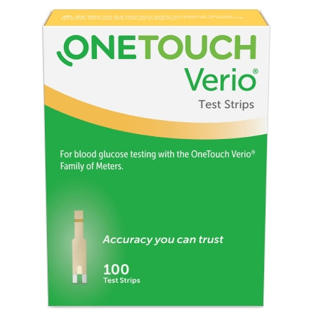 OneTouch Verio - Blood Glucose Test Strips 100 Strips per Box Our smallest sample size ever at 0.4 Microliter and fast results in just 5 seconds For Family of Meters - 022898