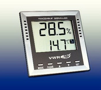 VWR International VWR Traceable Digital Thermometer / Hygrometer Fahrenheit / Celsius -40° to 70°C (-40° to 70°C) Battery Operated - 36934-164