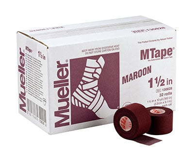 Fabrication Enterprises MTape Athletic Tape Cotton 1-1/2 Inch X 10 Yard Maroon NonSterile - 25-1017