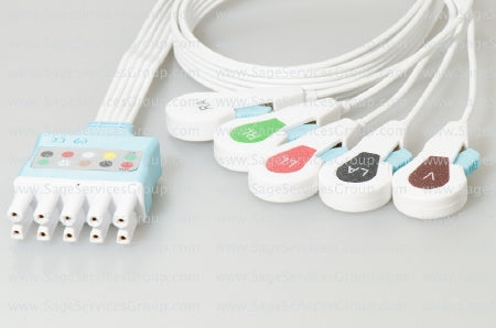 Sage Services Group Lead Set 0.9 Meter, 5-Leads, Disposable For Vital Signs Monitor - L01V-05-DS