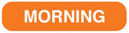 United Ad Label Pre-Printed Label Instructional Label MORNING Orange 3/8 X 1-5/8 Inch - ULRXA1221
