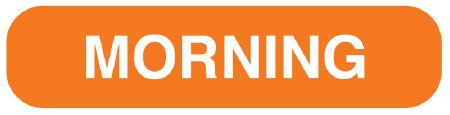 United Ad Label - Pre-Printed Label Advisory Label Orange Paper Morning White 3/8 X 1-5/8 Inch - ULRXA1221