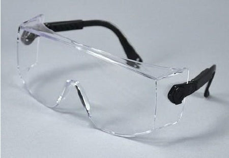 Palmero ProVision Overshield Safety Glasses Wraparound Clear Tint Polycarbonate Lens Black Frame Over Ear One Size Fits Most - 3602