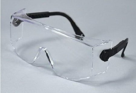 ProVision Overshield - Safety Glasses Wraparound Clear Tint Polycarbonate Lens Black Frame Over Ear One Size Fits Most - 3602