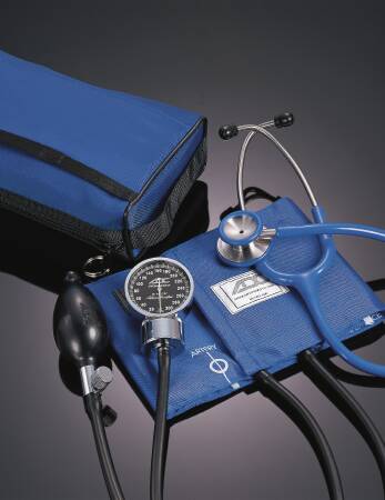 American Diagnostic Corp Pro's Combo III Aneroid Sphygmomanometer Pocket Style Hand Held 2-Tube Adult Size Arm - 778-603-11ABK