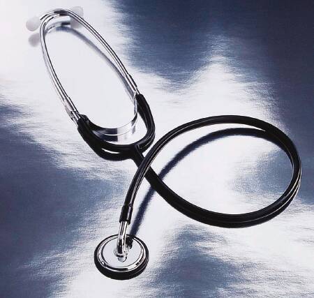 American Diagnostic Corp Proscope Bowles Stethoscope Black 1-Tube 22 Inch Tube Single Head Chestpiece - 662