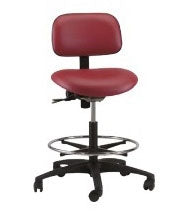 The Brewer Company Task Series Industrial Stool Pneumatic Height Adjustment 5 Casters Clamshell - VT-2-C-PR57