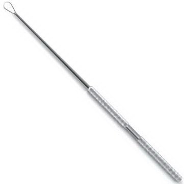 JEDMED - Ear Curette Jedmed Billeau 6-1/4 Inch Length Round Handle Size 1 Tip Flexible Oval Loop Tip - 31-0201