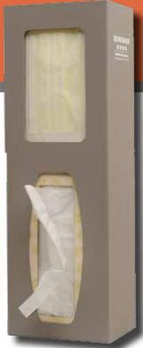 Bowman - PPE Dispenser BOWMAN Wall Mount Bay Gray 4.2 X 7.2 X 15.1 Inch Powder-Coated Aluminum - KS122-0529