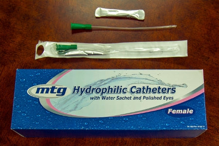 Medical Technologies of Georgia MTG Urethral Catheter mtg Straight Tip / Firm Hydrophilic Coated Vinyl 14 Fr. 6 Inch - 81414