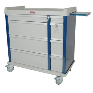 Harloff OptimAL Line Punch Card Medication Cart Optimal Line 23.5 X 43 X 45.75 Inch, 44 Inch Writing Surface Red - AL600PC