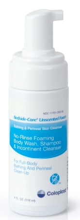 Coloplast Bedside-Care Foam Rinse-Free Shampoo and Body Wash 4 oz. Pump Bottle Unscented - 67147