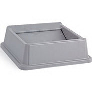 Saalfeld Redistribution Untouchable Trash Can Lid 6-1/4 X 20-1/8 X 20-1/8, Gray, Plastic, Square, Swing Clouser Type - FG266400GRY