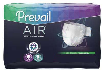 First Quality Prevail Air Adult Incontinent Brief Tab Closure Size 2 Disposable Heavy Absorbency - AIR-013