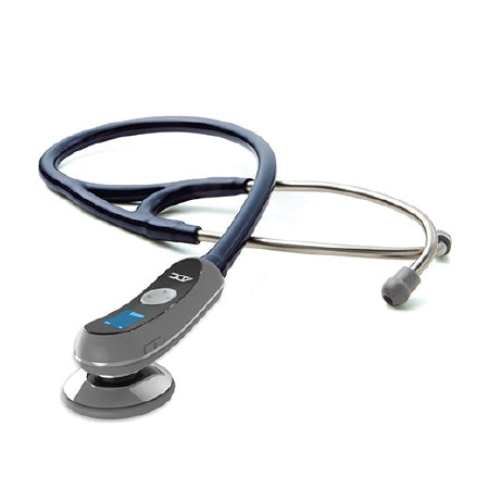 American Diagnostic Corp Adscope Electronic Stethoscope Blue 2-Tube 19 Inch Tube Single Head Chestpiece - 658N