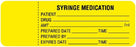 UAL - Pre-Printed Label Anesthesia Label Yellow Paper Syringe Medicaion Patient_Drug_Amt_ Black Syringe Label 1 X 3 Inch - ULCU223
