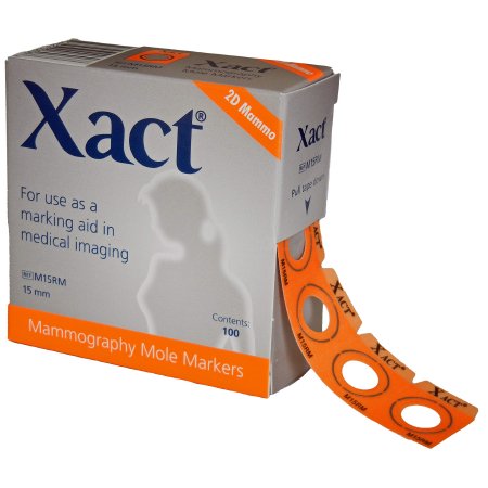 Xact - Mammography Mole Marker Orange 15 mm Circle 3/4 X 1 Inch - M15RM