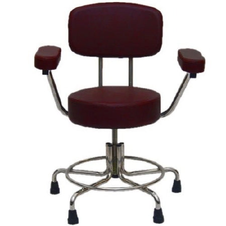 Magmedix MRI Non Magnetic Padded Seat Stool Burgundy - 03-CHM8035