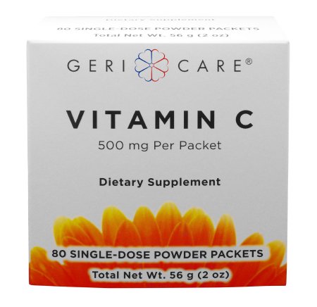 McKesson Geri-Care Vitamin C Supplement Ascorbic Acid 500 mg Strength Oral Powder 80 per Box - 839-08