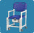IPU Elite Commode / Shower Chair With Backrest - ELT817 P FRLB R