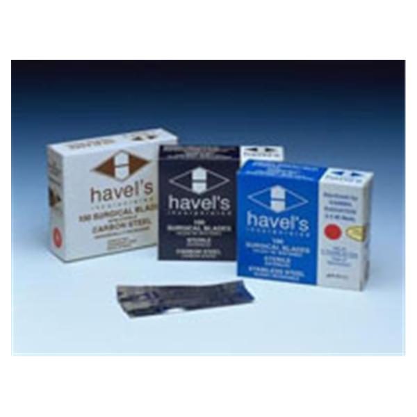 Havel's Inc Blade Surgical #11 Carbon Steel Sterile Disposable 100/Bx - SC11