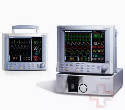 Datascope - Reconditioned Vital Signs Monitor Gas and Monitor Vitals Type CO2, ECG, NIBP, SpO2 Battery Operated - DSPP202SPO2ECGBP-R-1