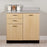Quick Care - Base Cabinet Floor Standing Laminate 2 Drawers 2 Shelves - 8036-OGR-1GR-2GR-5B
