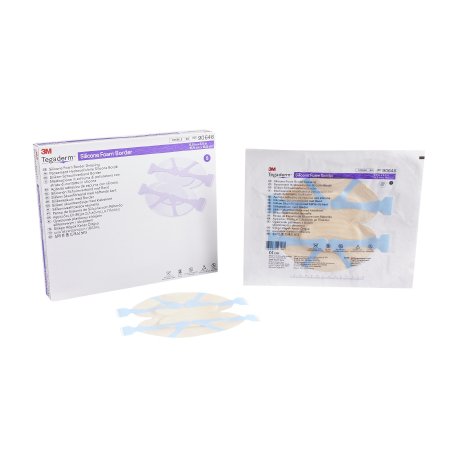 3M Tegaderm - Silicone Foam Dressing 6-1/2 X 6-1/2 Inch Heel / Contour Silicone Adhesive with Border Sterile - 90646